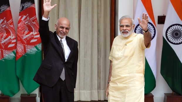 Afghan President Ashraf Ghani with Indian Prime Minister Narendra Modi