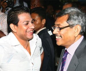 Duminda Silva with Gotabaya Rajapaksa