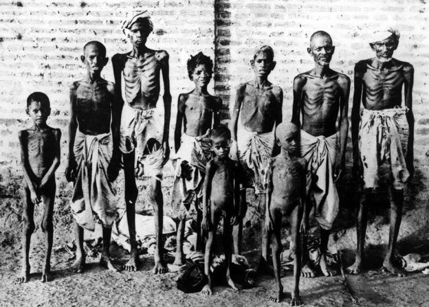 Famines were the order of the day during British rule because government didn't exist in most parts of the country. 