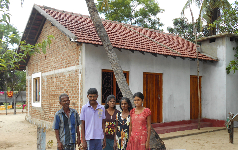 Indian Housing Project houses in the former war zone in North Sri Lanka