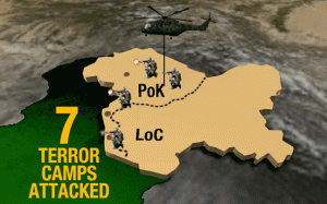 Indian troops cross the Line of Control for a surgical strike 