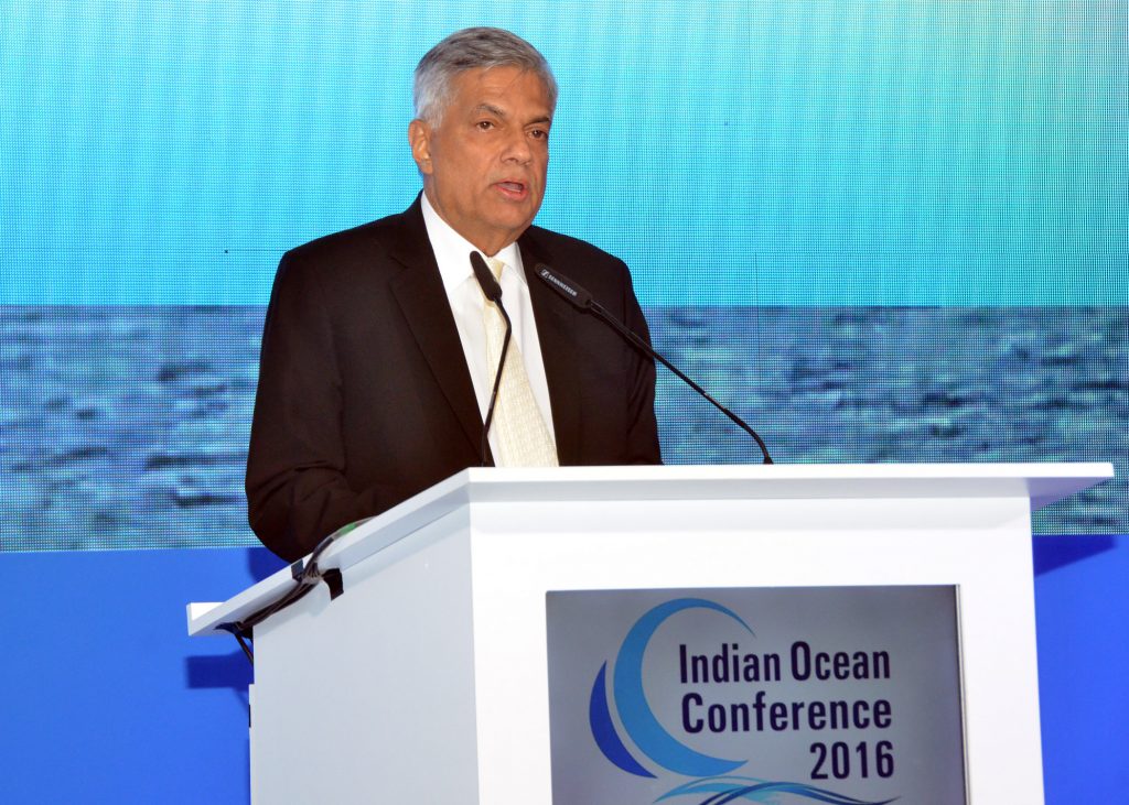 Ranil Wickremesinghe address IndianOcean conference 2016 at Singapore on Sept 1,2016