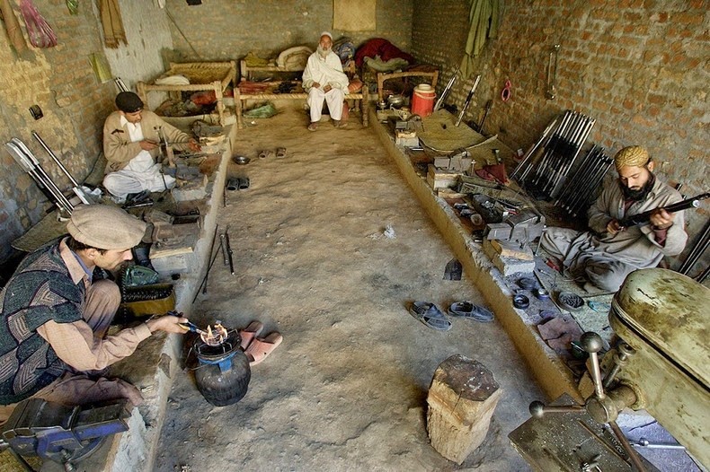 In Darra Adam Khel, North Western Pakistan, gun making is a cottage industry. 
