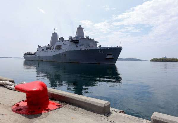 US Navy has bases in Lanka for non-lethal supplies and cargo transfers