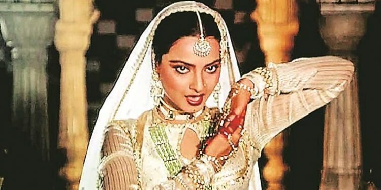Rekha bagged the National Award for her performance in Umrao Jaan. Credits - Indian Express