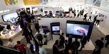 FILE PHOTO: A view of the NXP booth is shown during the 2019 CES in Las Vegas, Nevada, U.S. January 8, 2019. REUTERS/Steve Marcus/File Photo