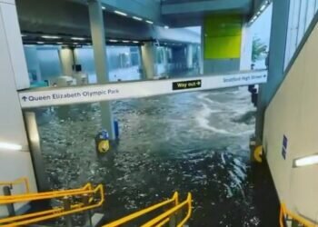 London flooding. Image credits - News For All @NewsForAllUK / Twitter