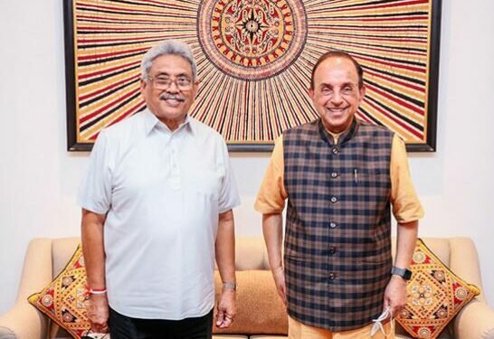 BJP’s Subramanian Swamy with President Gotabaya Rajapaksa