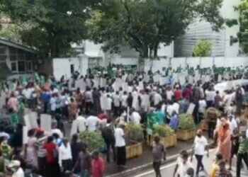 Samagi Jana Balawegaya’s protest march