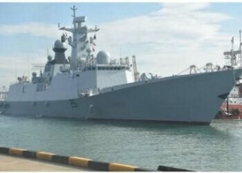 Pakistan Navy’s first Type 054 A/P Frigate ‘PNS TUGHRIL’ docks at Colombo