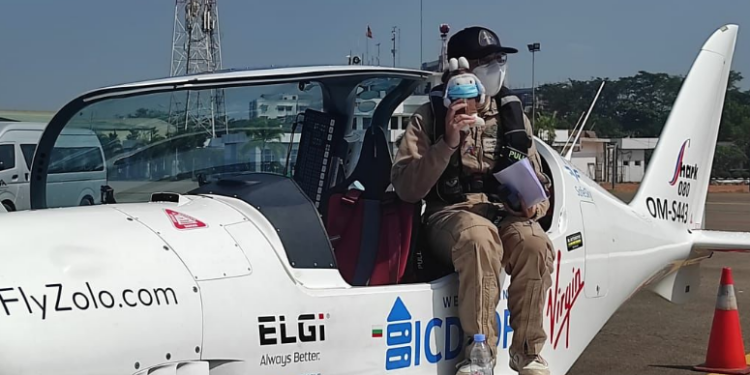 Zara Rutherford, the youngest woman to fly solo around the world, arrived at the Ratmalana airport today.