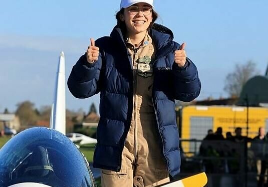 Zara Rutherford, 19, landed at Kortrijk-Wevelgem in Belgium to complete her round-the-world challenge