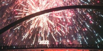 Chinese pyrotechnics greeted the New Year at Colombo Port City
