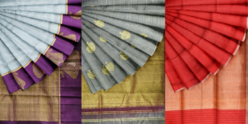 Indian silk products exhibited in Colombo