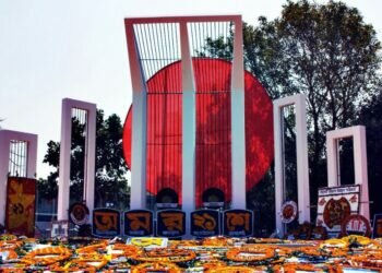 Shaheed Minar in Dhaka for the heroes of the language movement.