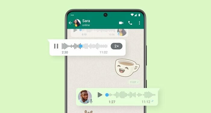 New voice message features on WhatsApp
