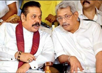 Mahinda Rajapaksa with Gotabaya Rajapaksa