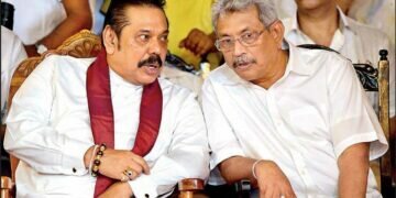 Mahinda Rajapaksa with Gotabaya Rajapaksa