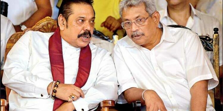 Mahinda Rajapaksa with Gotabaya Rajapaksa