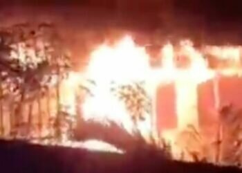 Rajapaksas’ ancestral home torched