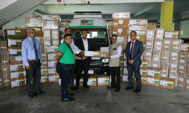 India hands over 3.3 tons of medical supplies to Lanka’s ambulance service