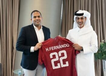 Minister of Tourism Harin Fernando has held discussions with the President of the Qatar Football Association Sheik Hamad Bin Khalifa Bin Ahmed Al-Thani