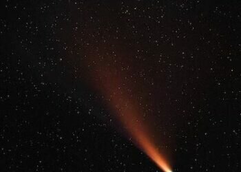 The Comet C/2022 E3 (ZTF) that was discovered by astronomers at the Zwicky Transient Facility [Dan Bartlett/NASA/AFP]