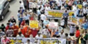 Massive trade union action