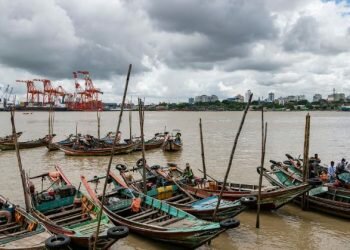 Myanmar's largest city, Yangon, borders the Yangon River. Shwe Paw Mya Tin/NurPhoto/Getty Images