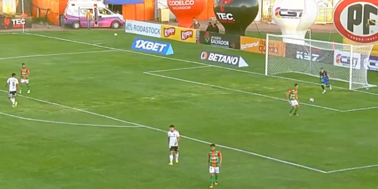 Argentine goalkeeper Leandro Requena scores an outrageous goal direct from a goal kick.