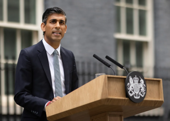 ‘We’re not going away’: Rishi Sunak arrives at G7 announcing Russia sanctions