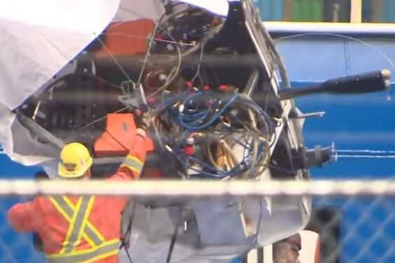 First footage of Titan sub as it is brought ashore