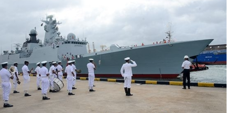 Pakistani naval vessel Tippu Sultan in Colombo