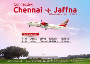 Daily flights between Jaffna and Chennai commence