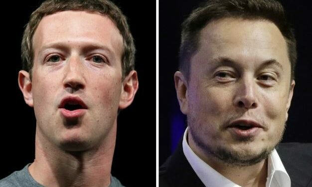 FILE - This combo of file images shows Facebook CEO Mark Zuckerberg, left, and Tesla and SpaceX CEO Elon Musk. Elon Musk says his potential in-person fight with Mark Zuckerberg would be streamed on his social media site X, formerly known as Twitter. “Zuck v Musk fight will be live-streamed on X,” Musk wrote in a post Sunday Aug. 6, 2023, on the platform. “All proceeds will go to charity for veterans.” (AP Photo/Manu Fernandez, Stephan Savoia, File)
