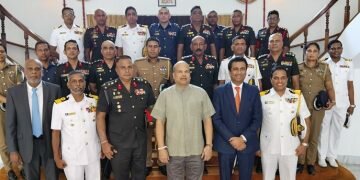 Sri Lanka National Defense College team meets envoy Milinda Moragoda