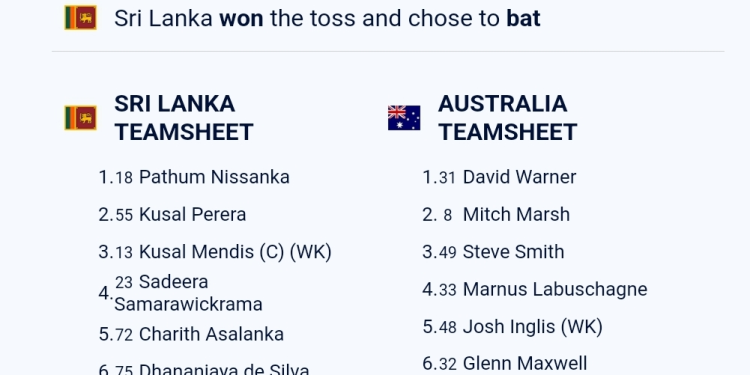 WATCH: Sri Lanka vs Australia (Live)