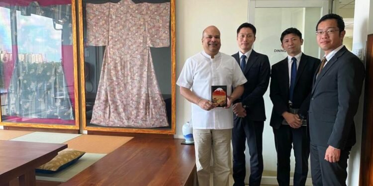 Japanese Defense Ministry delegation meets Milinda Moragoda