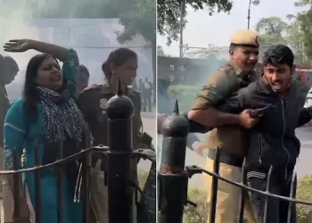 In a major security breach, two enter Indian parliament and open smoke canisters