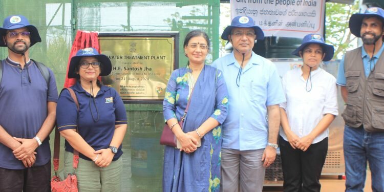 Indian envoy Inaugurates RO water plant at Sinhapada, Sigiriya